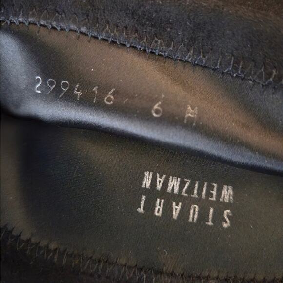 Stuart Weitzman Lowland Black Suede Over The Knee Boots Size 6M Timeless Classic - Picture 13 of 13